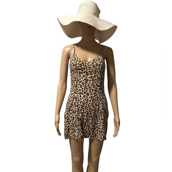 DIVIDED Leopard Print Mini Slip Dress - Picture 1 of 3